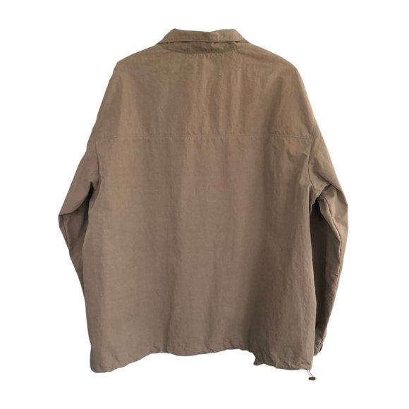 Oak + Fort Anorak Jacket Women’s XL Taupe Quarter Zip Large Front Pocket - Picture 3 of 10